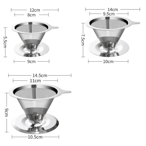 Kaffefilter Kaffe Drip Mesh 600 MESHL-MED BAS L-MED BAS 600 MeshL-With Base