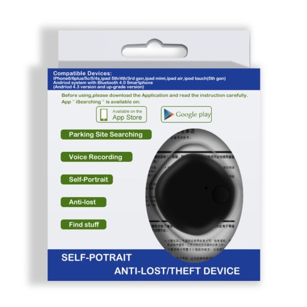 Smart Bluetooth Tracker Location Tracker HVIT white