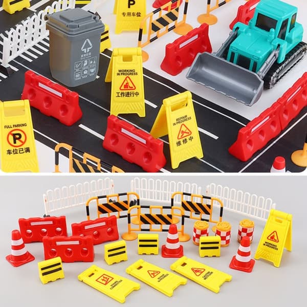 24/40/62PCS Mini Traffic Cones liikennemerkit