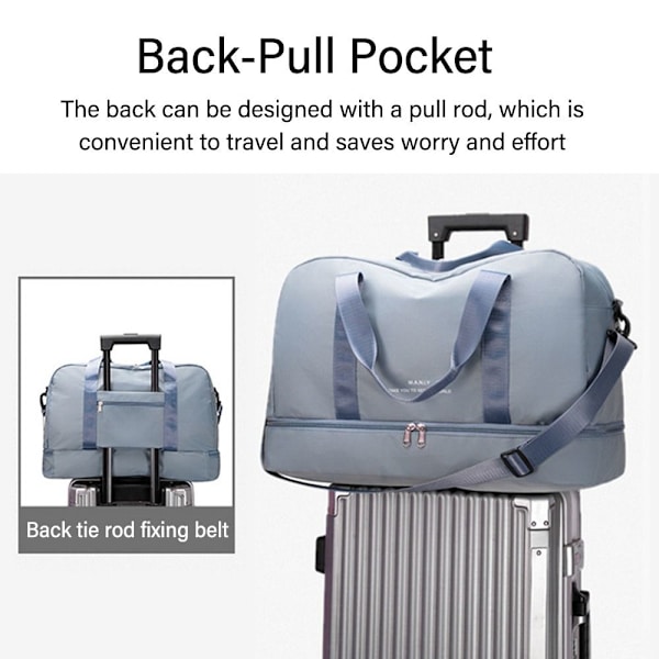 Rejsetaske til kvinder - Weekender Carry-on Bag - SORT Black