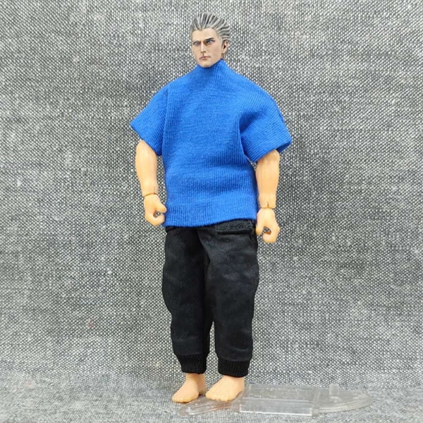 1/6 Miniatyyrivaatteet Soldier Casual T-paita SININEN Blue