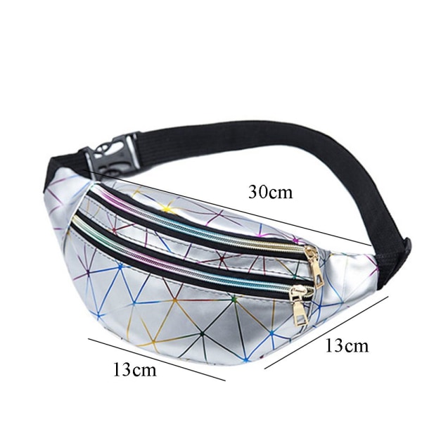 Midjepaket Laserbältesväskor SILVER silver