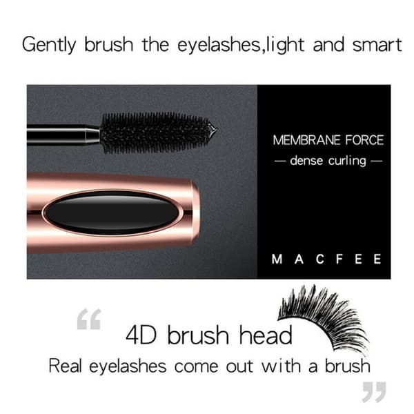 4D Silkefiber Mascara Forlengelse Øyevippe Krølling
