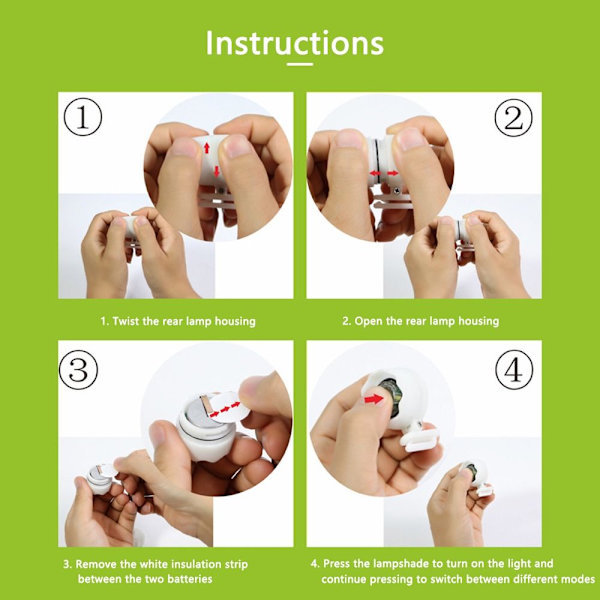 For Croc Frontlykter Hole Shoe Lommelykt HVIT White