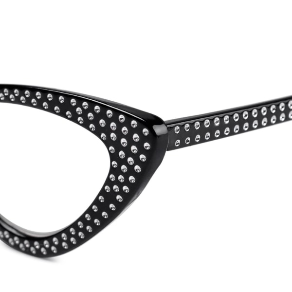 Cat Eye Läsglasögon Diamond Presbyopic Glasögon BEIGE beige Strength+100-Strength+100