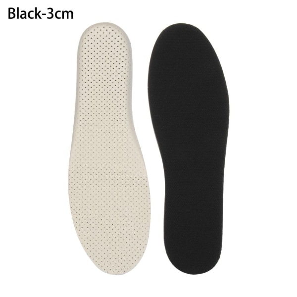 Højdeforøgende indlægssåler i memory foam - Usynlige - Sort - 3CM Black-3cm