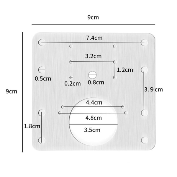 Hengselreparasjonsplate Skapdørhengsler Monter 4 stk 4PCS