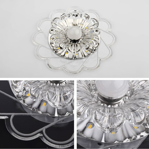 LED-krystall-taklys Lysekronelampe FARGERIKT LYS Colorful Light