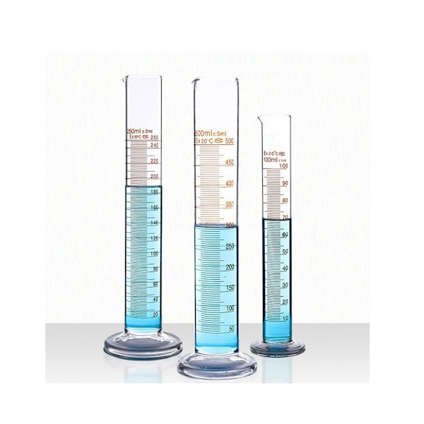 3st Glas Lab Bägare Mätcylinder Milliliter Mätning