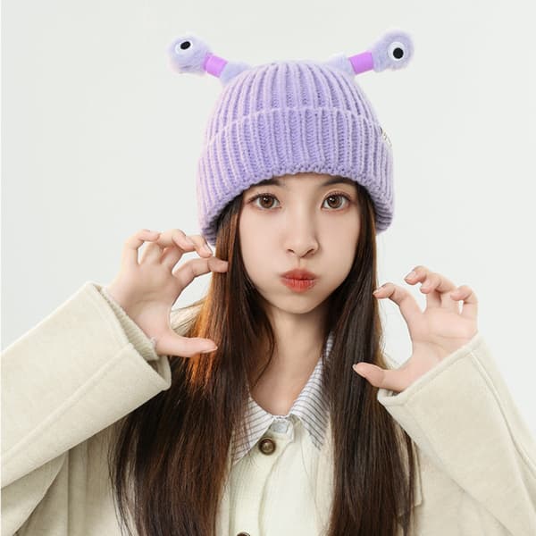 Stickade Mössor Beanie Mössa LJUSROSA light pink