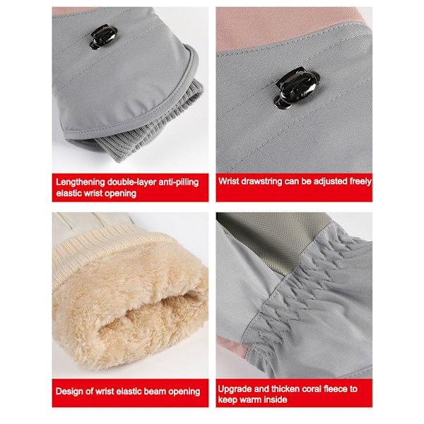 Ridehandsker Skihandsker LYSGRÅ Light Gray