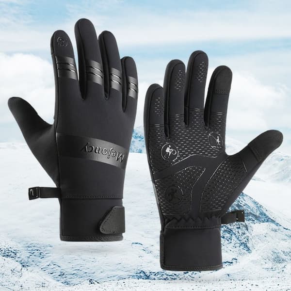 Varme termiske handsker Ridehandsker SORT S black S