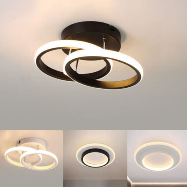 LED-lamppu kattovalaisin VALKOINEN DOUBLE CIRCLE DOUBLE CIRCLE White Double Circle-Double Circle