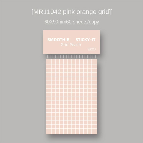 Selvklæbende Memo Pad Cute Graph Paper Sticky Notes