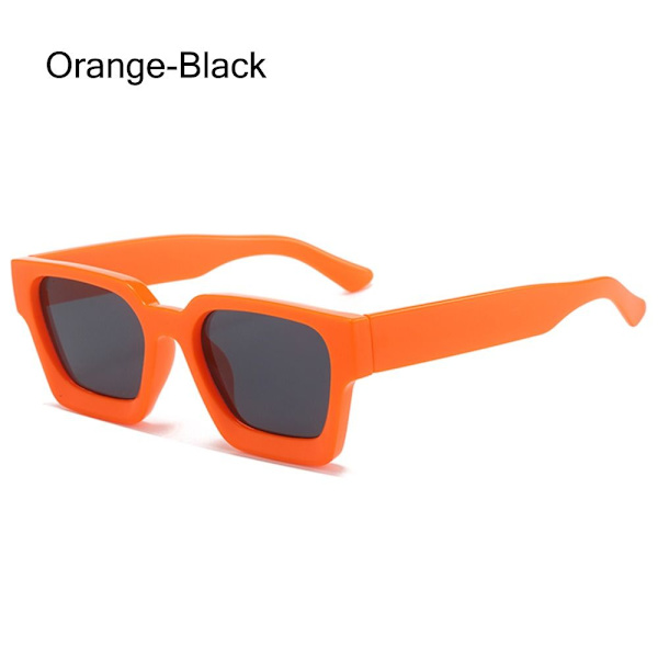Tykke Firkantede Solbriller Rektangelskærme ORANGE-SORT Orange-Black