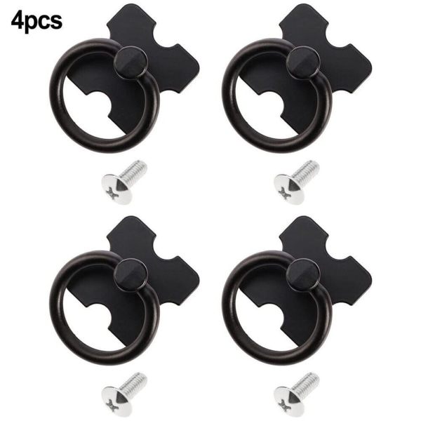2/4 Stk Skuffegreb Møbelknopper SORT 4STK 4STK Black 4Pcs-4Pcs