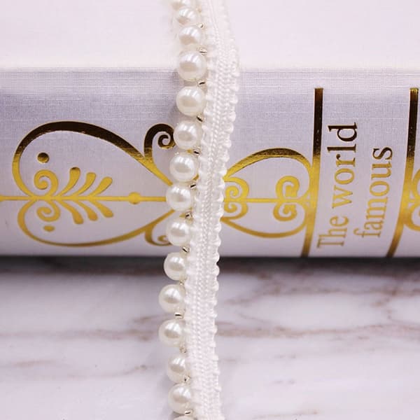 Handsydd Pearl Pearl Braid Spetsband 4 4