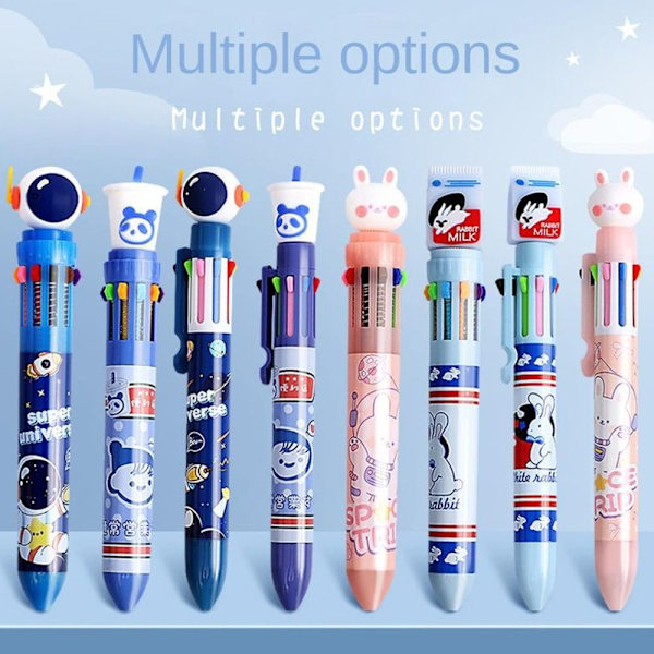 2 STK Kuglepen Neutral Pen 04-8FARVER 04-8FARVER 04-8Colors
