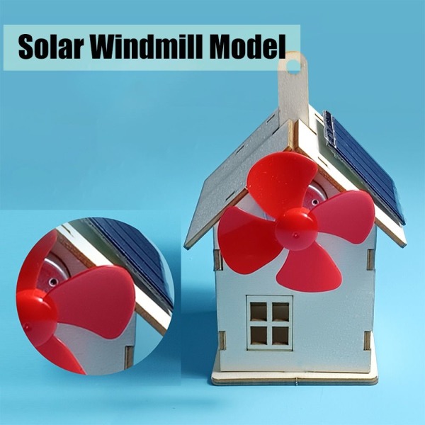 Solar Vindmølle Model Videnskab Legetøj HUS HUS House