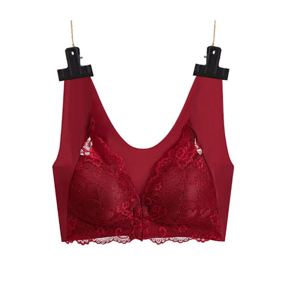 Kvinnor Fram BH Spets Underkläder WINE 2XL Wine 2XL