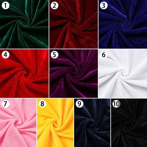 Krossad sammetstyg Velour Material Bordsduk 10