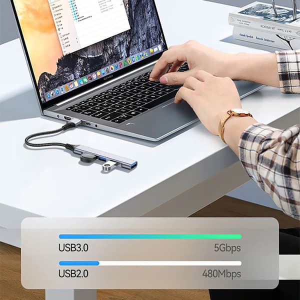 USB-C HUB Type-C udvidelsesdockingstation USB-A USB-A USB-A