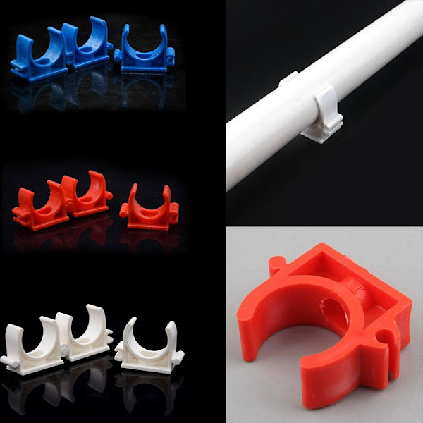 PVC Rørklemmeforbindelse Rørfittings HVID 20MM White 20mm