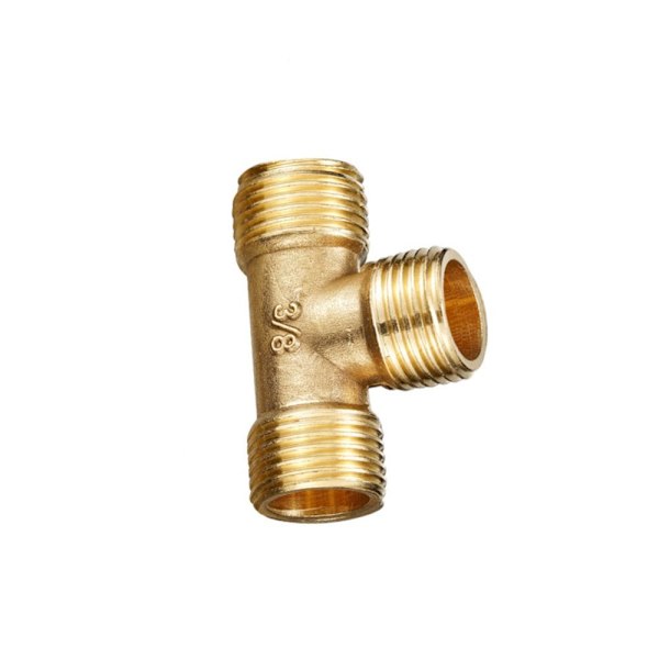 2 kpl messinkiliittimien tee-adapteri 2 pcs
