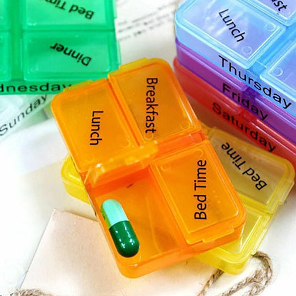 7Days Pill Box Weekly Medicin Container Medicin Case