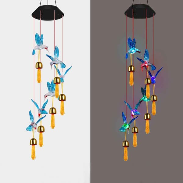 Solcellsdriven Vindspel med LED-belysning STYLE 1
