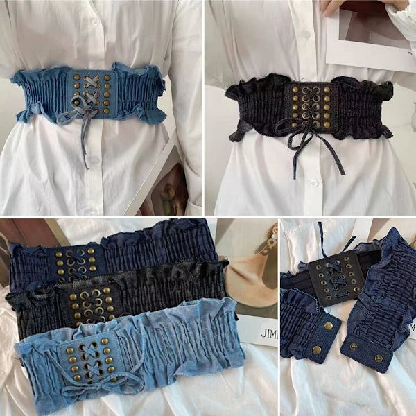 Leveät vyöt Joustava vyö TUMMAN SININEN Dark blue