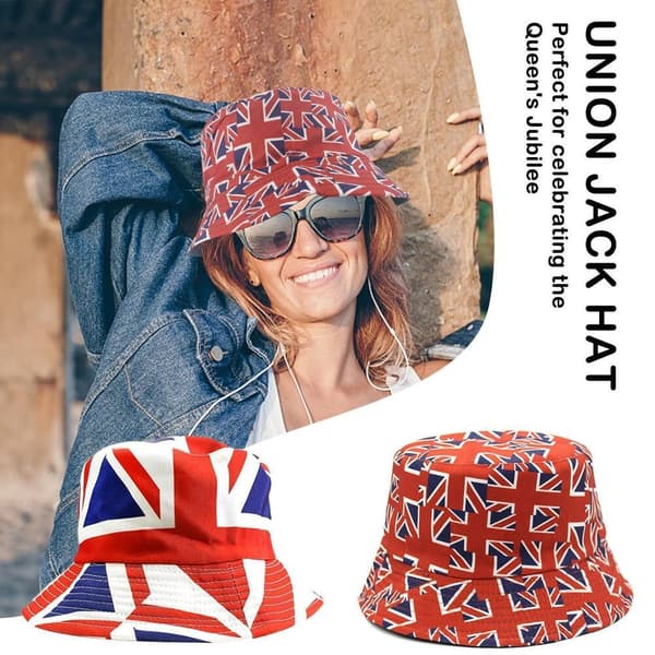 Vendbar bøttehatt britiske hatter 3 3 3