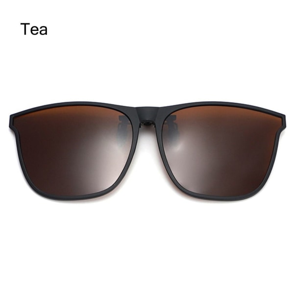 Polariserad Clip On Solglasögon Herr Bilförare Goggle TEA TEA Tea