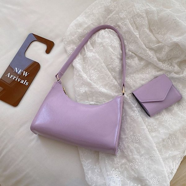 Tygväskor Underarm Handväska LILA purple