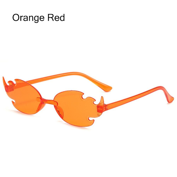 Fire Flame Aurinkolasit Liekin muotoiset aurinkolasit ORANSSI PUNAINEN Orange Red