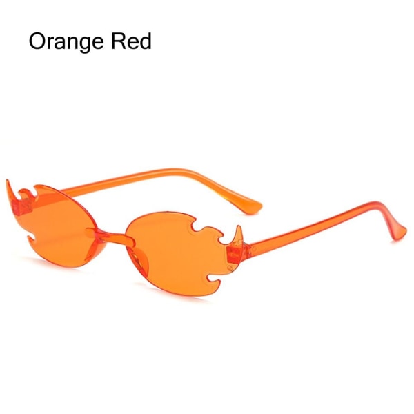 Fire Flame Solbriller Flammeformede Solbriller ORANGE RØD Orange Red