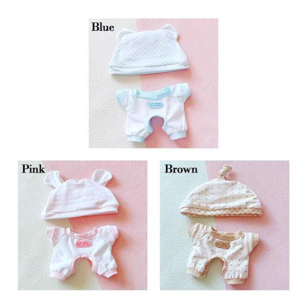 Nya Söta Kläder 20cm Doll Pyjamas BLÅ Blue