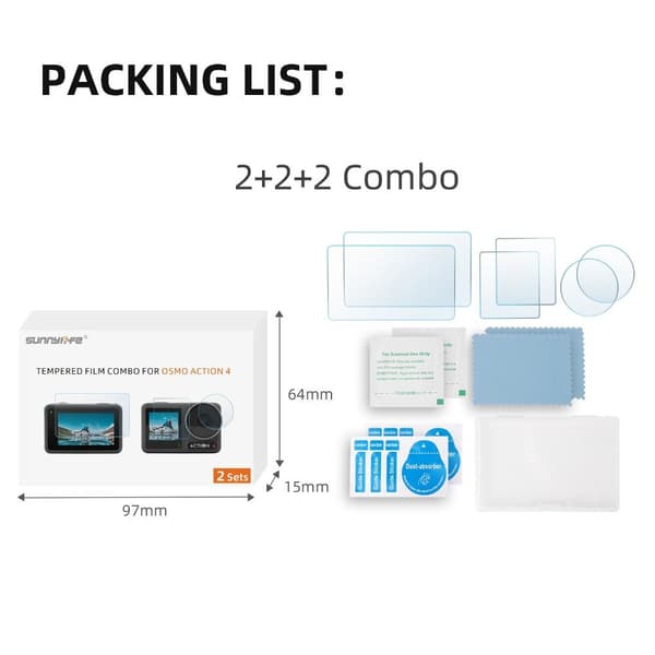 6PCS/2SET Skyddsfilmer cover 6Pcs/2Sets