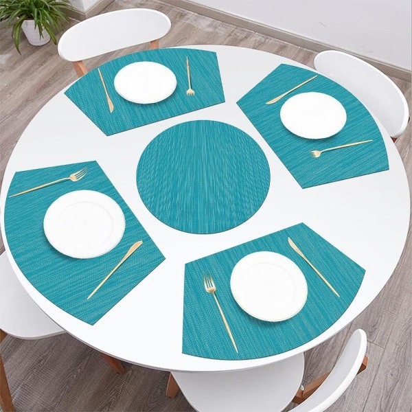 5 stk Restaurant servisematte Sklisikre matte til spisebord Circular