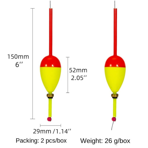 2 stk Plastic Fishing Float Isfiskebøye B B B