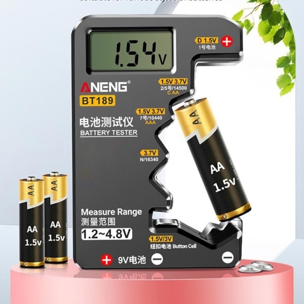 Batteritester Batteridetektor SVART Black