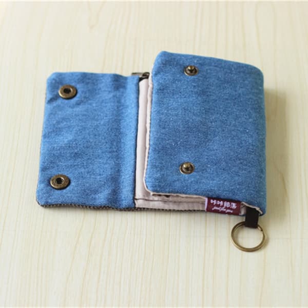 Canvas Wallet Lynlås Wallet LYS BLÅ Light Blue