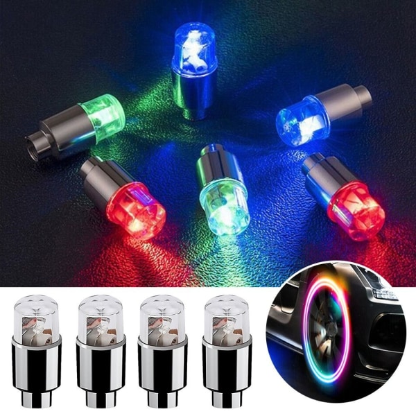 4 st bilhjulsljus Luftventil LED-ljus FÄRG 1 FÄRG 1 Color 1