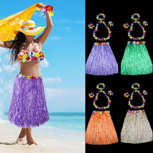 5 st/ set Hawaii Fancy Dress Gräskjol MULTICOLOR multicolor