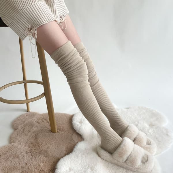 Over Knee Strumpor Lårtights GRÅ Grey