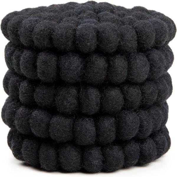 5 stk Runde Filt Ball Coasters Filt Coaster Pads 5 STK 5 STK 5 pcs