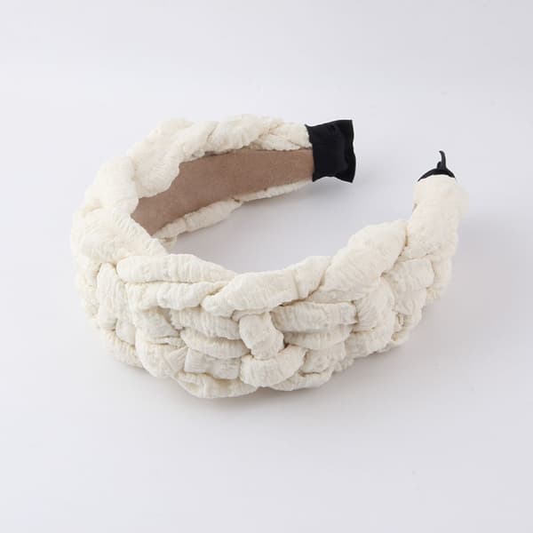 Tykt flettet hodebånd Twist Braids Plissert hårbånd E E E