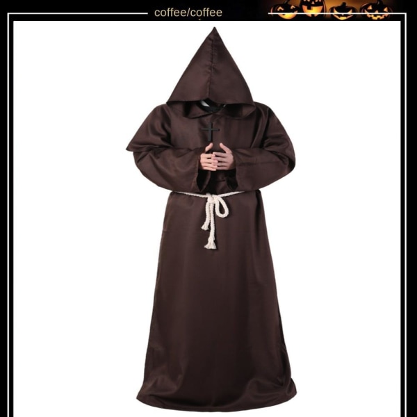 Monk Robes Halloween kostumer HVID L white L