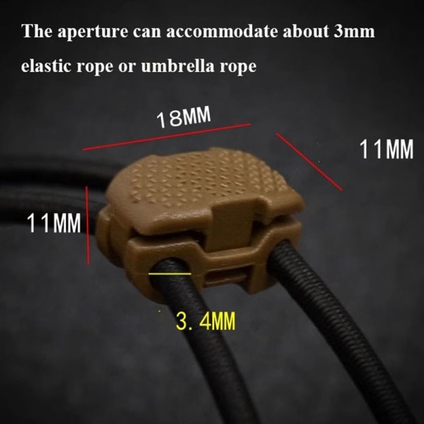 2stk Spring Cord Locks Toggle Stopper ARMY GREEN Army Green