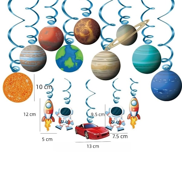 28stk Space Hengende Swirls Dekorasjoner Tak Hengende Swirls. 28pcs
